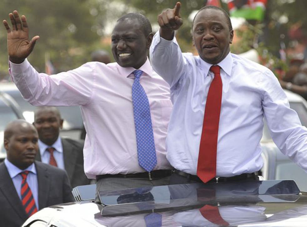 Vice-President William Ruto and President Uhuru Kenyatta (AFP/Getty)