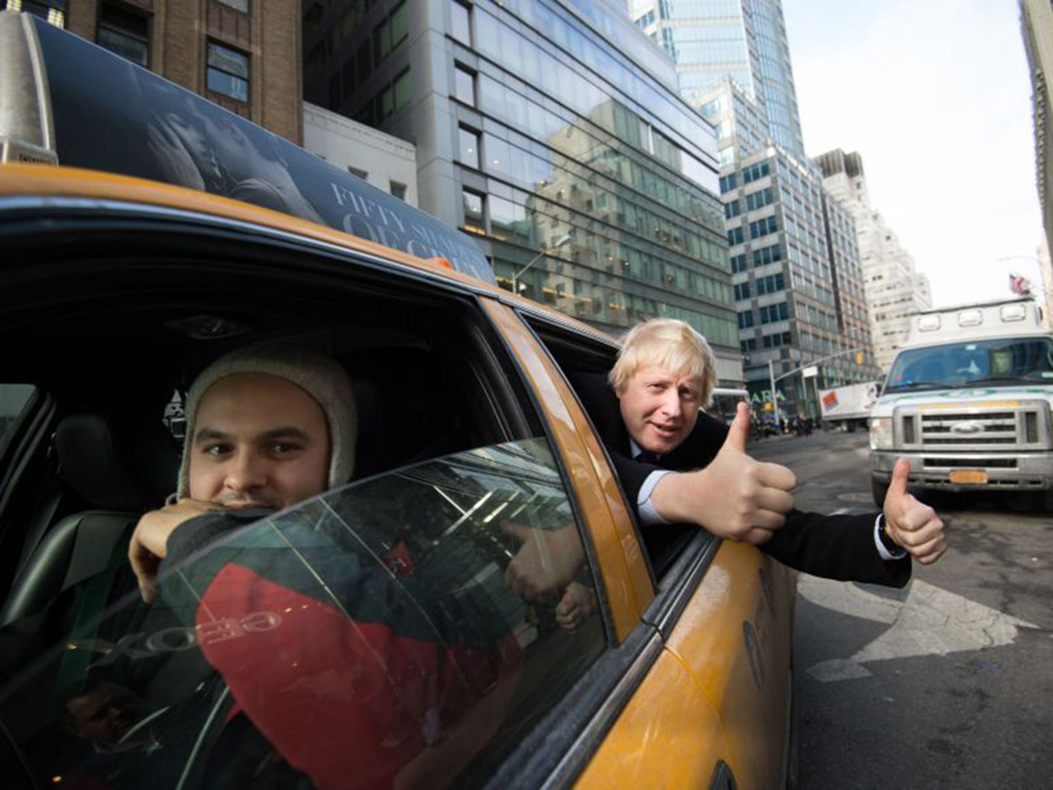 London Mayor Boris Johnson on a trade visit to New York last week