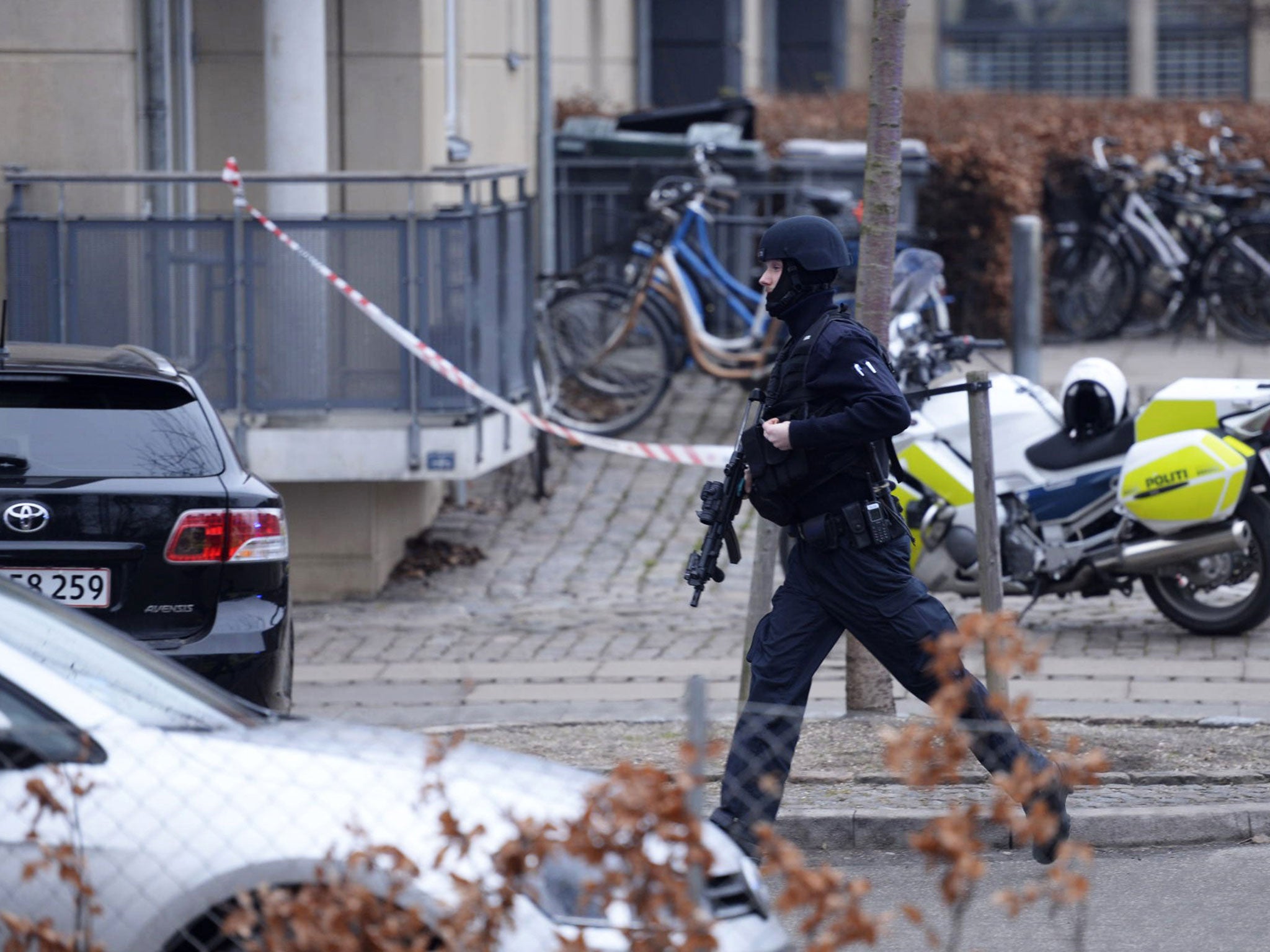 Police swamped the area after the café was evacuated