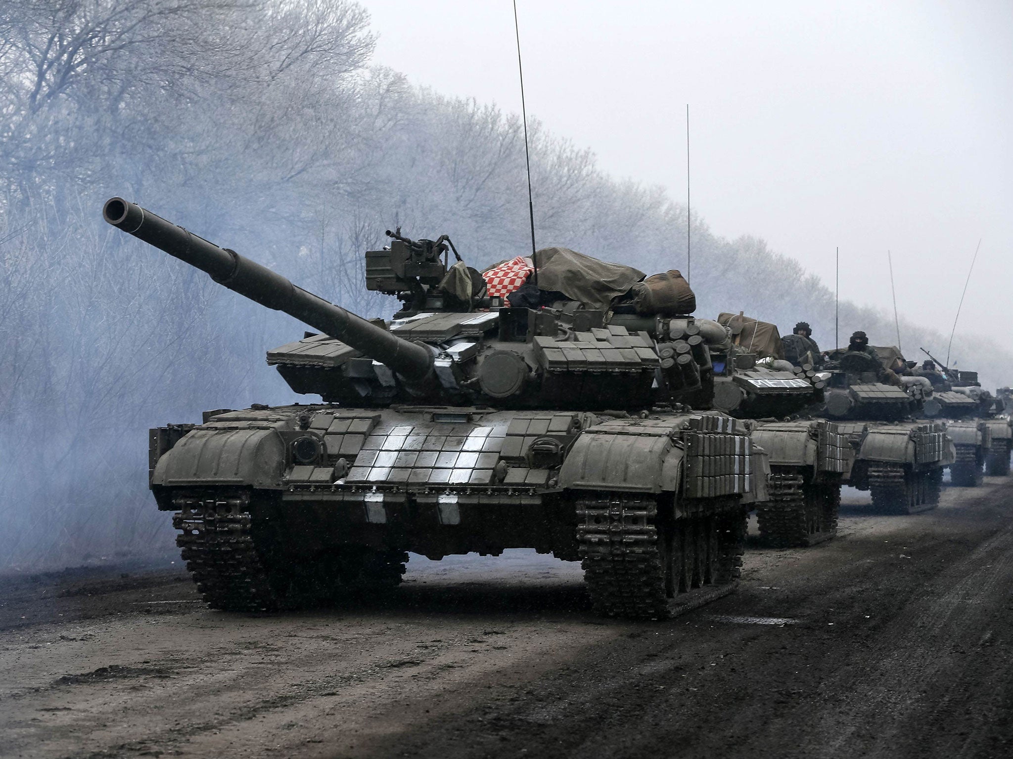 Ukrainian tanks near Debaltseve