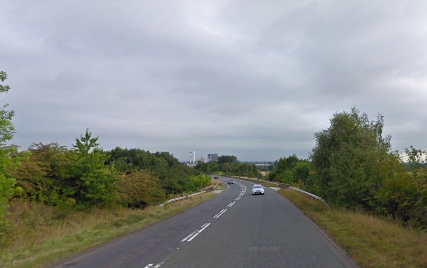The A511 at Tutbury, near where the collision took place
