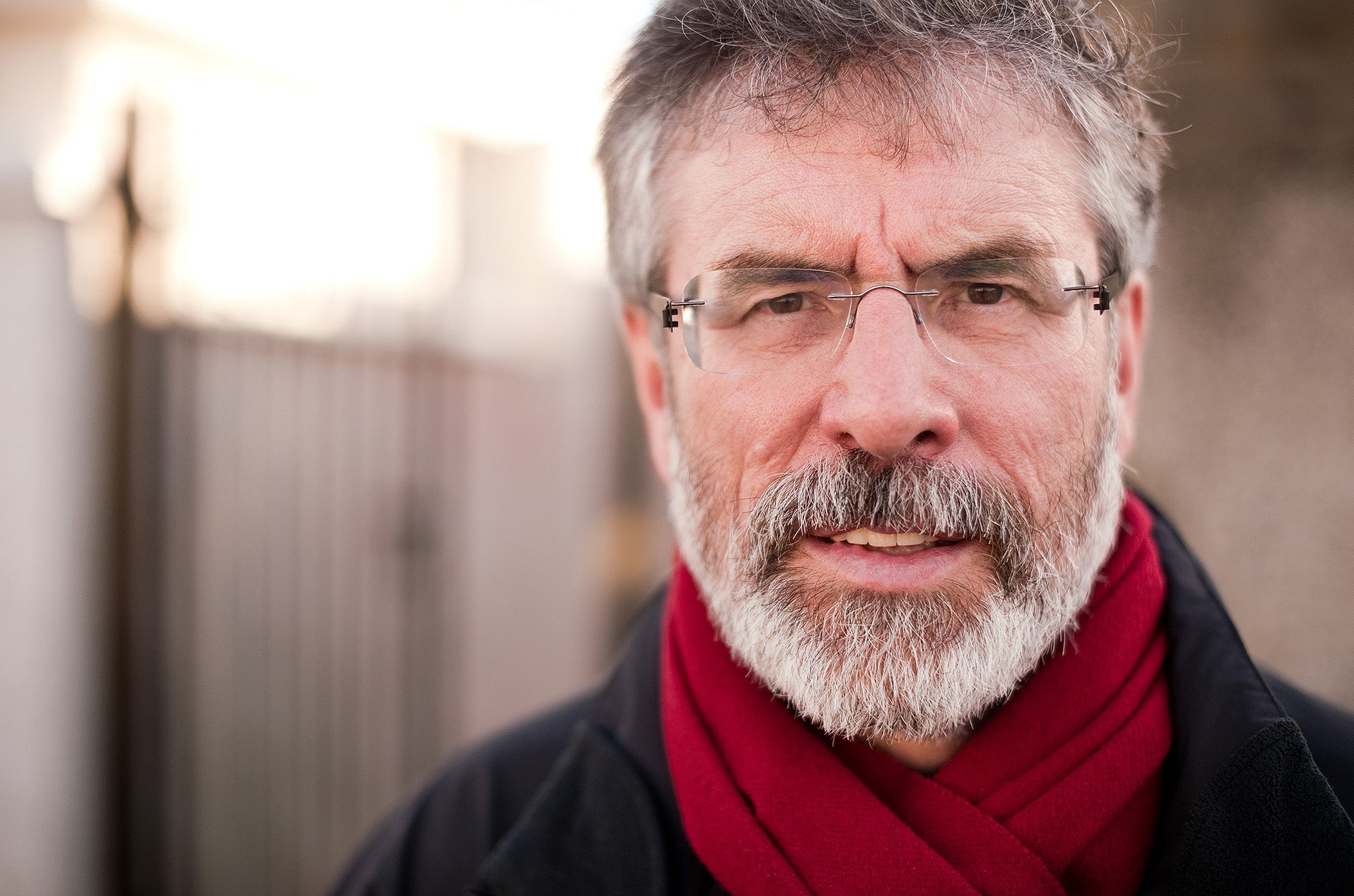 Sinn Fein leader Gerry Adams trampolines naked with his dog