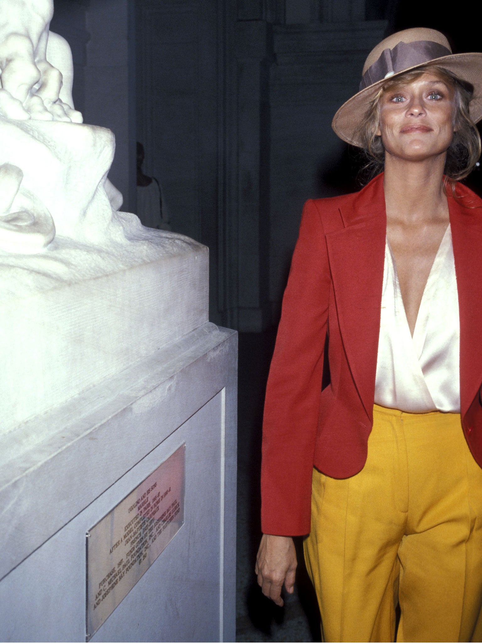 Lauren Hutton at the Metropolitan Museum of Art in 1978