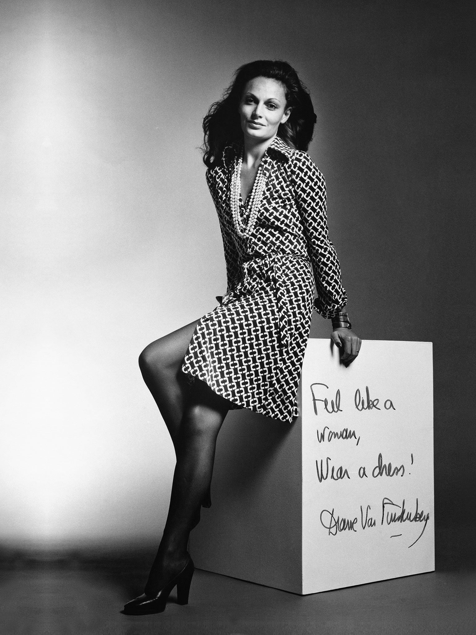 Diane von Furstenberg in the influential wrap dress in 1970