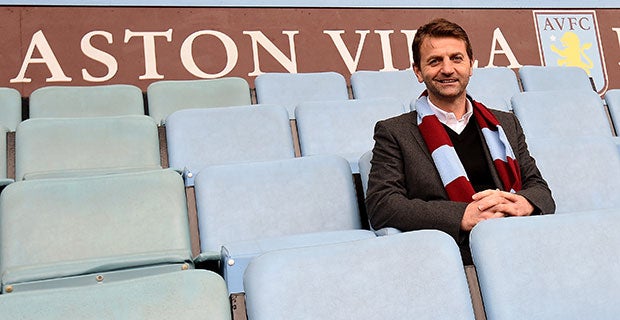 Tim Sherwood is unveiled as the new Aston Villa manager