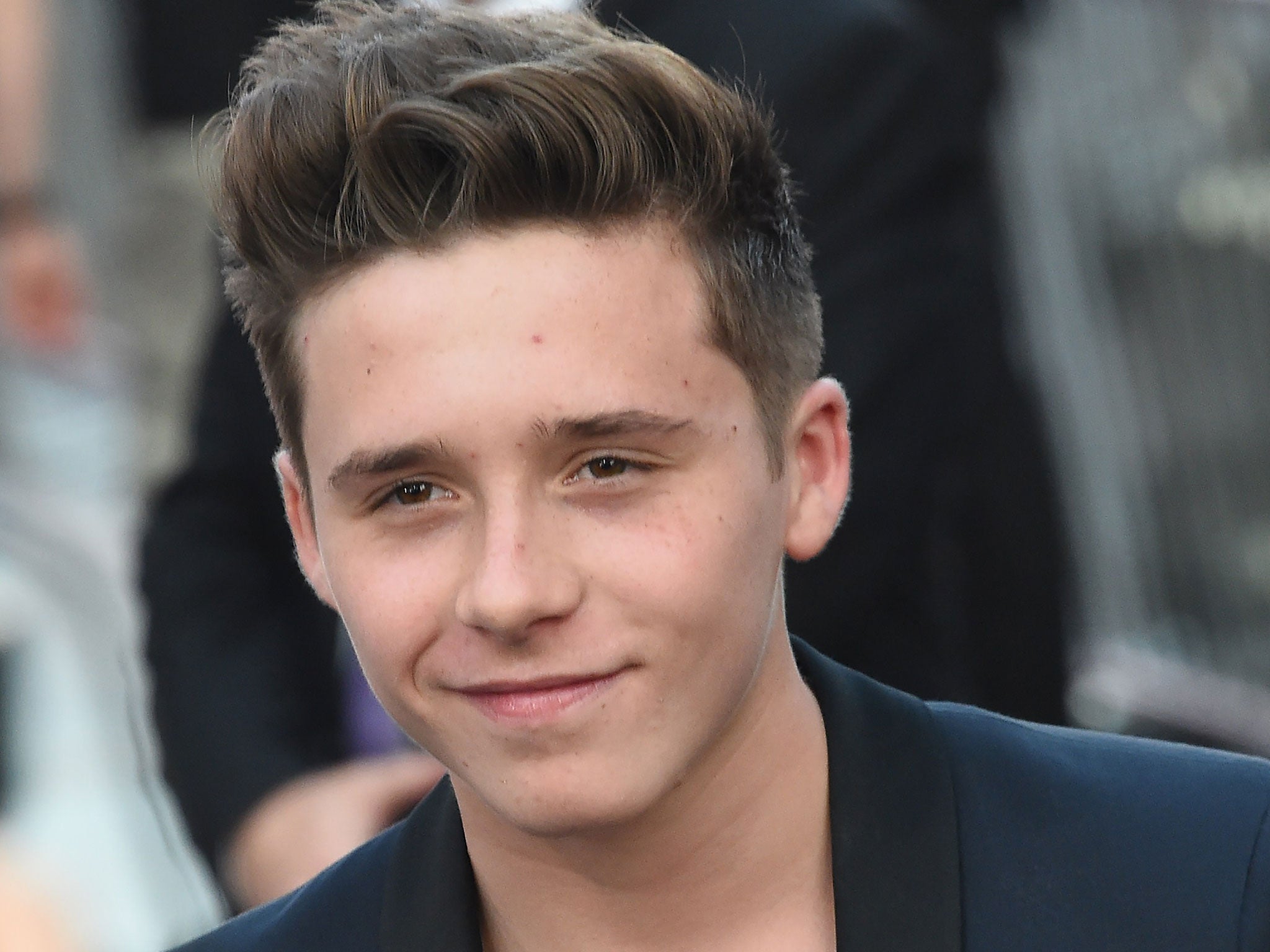 Brooklyn Beckham pictured at a film premiere in America during the summer