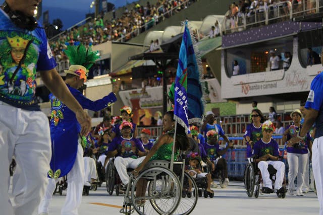 Able-bodied performers at the Rio carnival will be joined by Embaixadores da Alegria (Hagall Muniz)