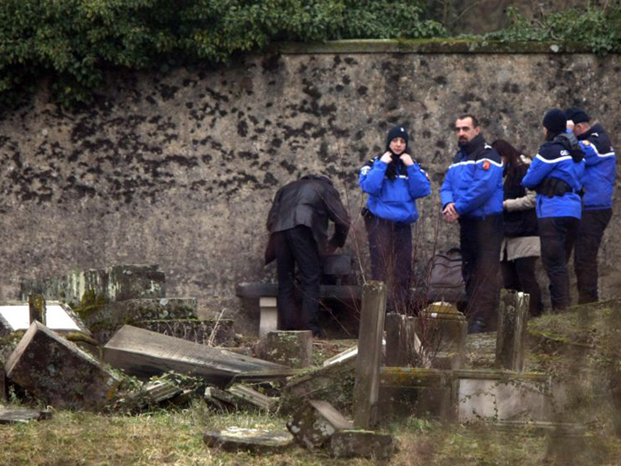 Five teenagers have been arrested in relation to the desecration of Jewish graves in a cemetery near Strasbourg