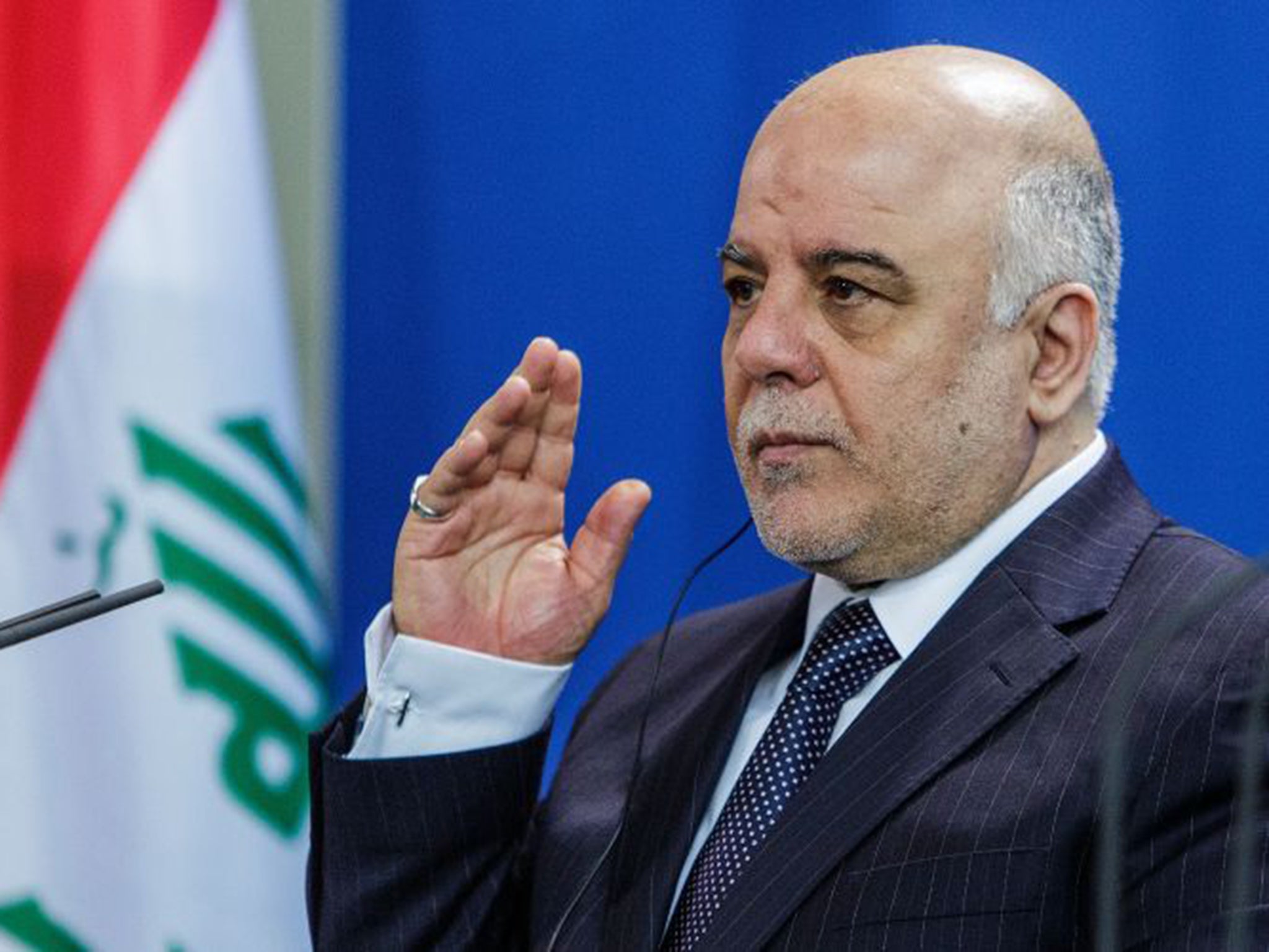 Haider Abadi has called for more equipment and training to be supplied by the international coalition