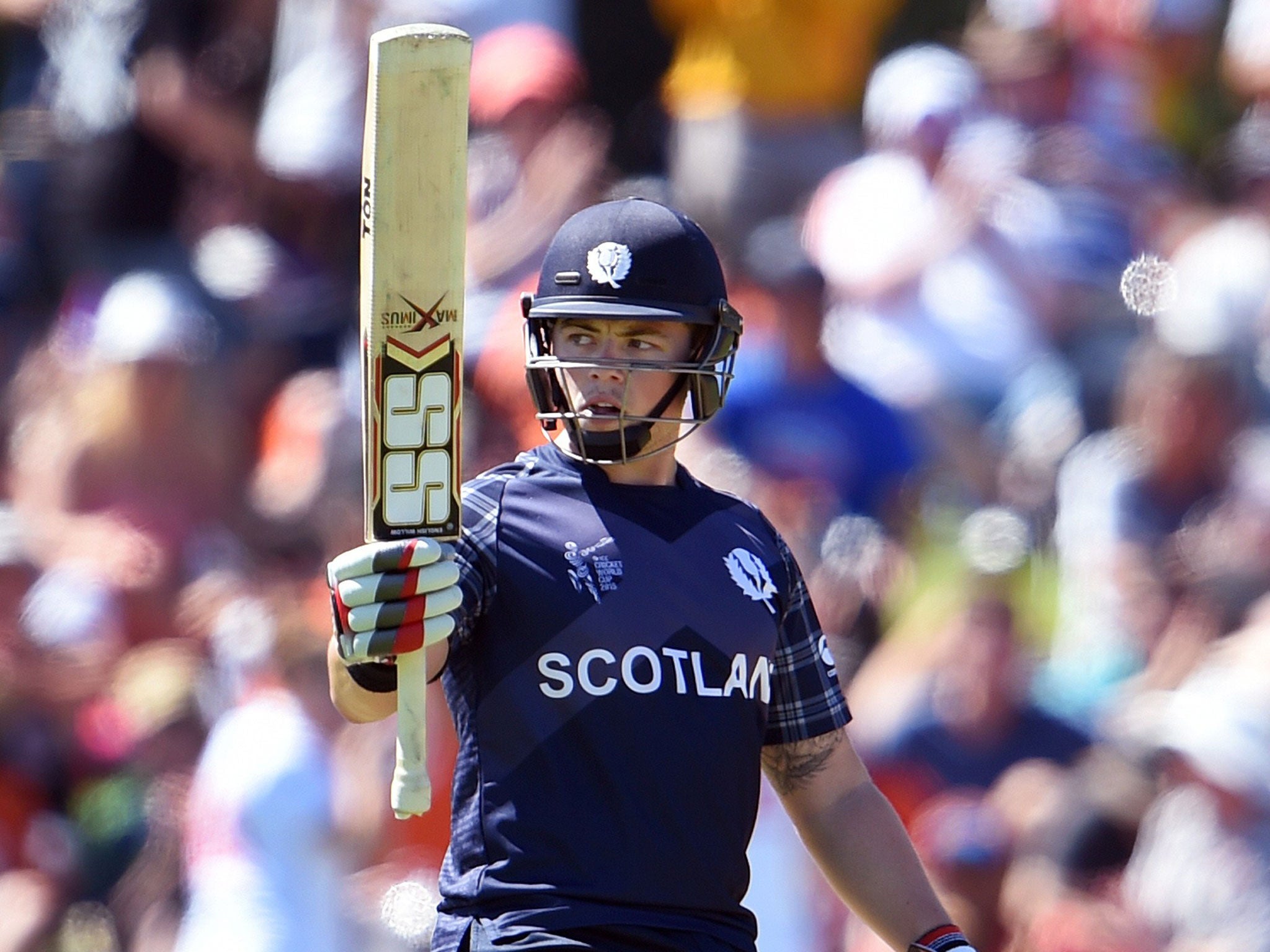 Matt Machan top-scored for Scotland with 56 off 79 balls