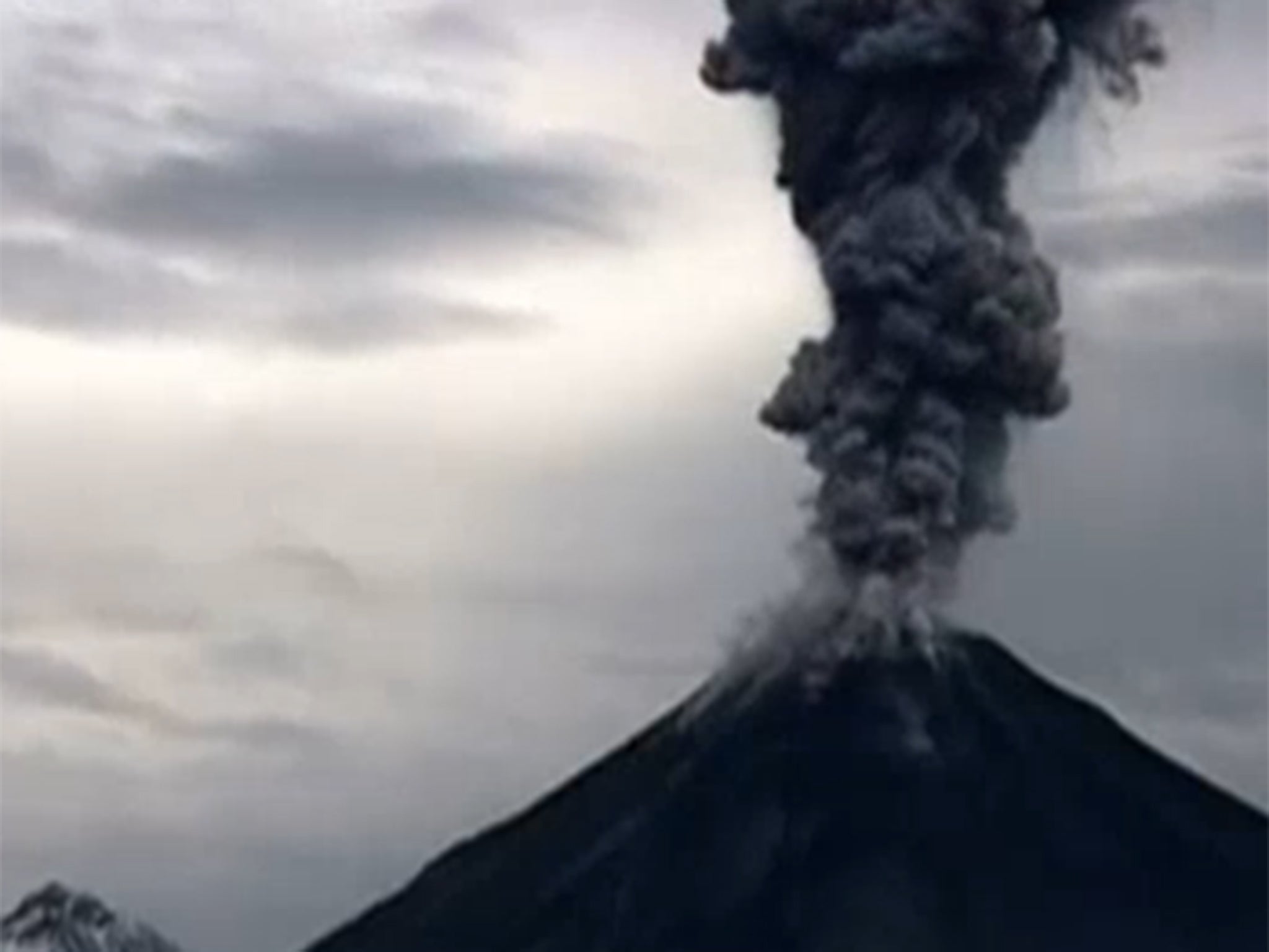 The Colima Volcano erupted on Sunday