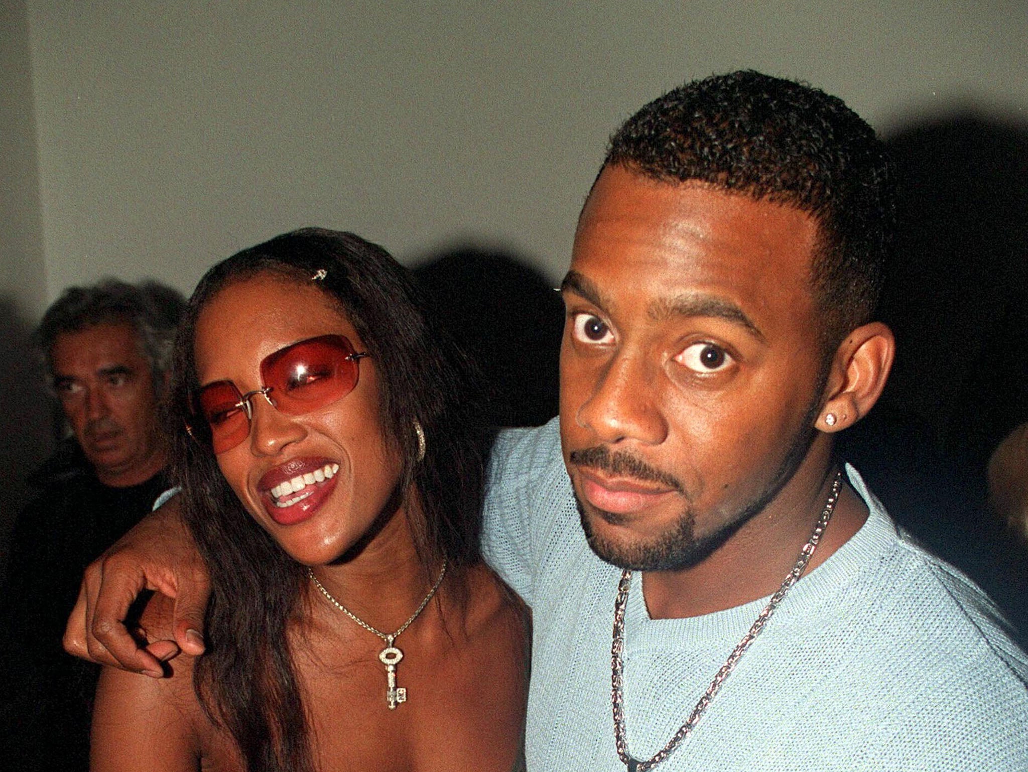 Richard Blackwood with sister Naomi Campbell in 2001