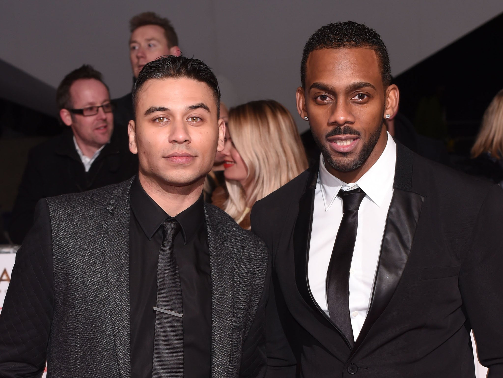 Ricky Norwood and Richard Blackwood at the National TV Awards in January 2015