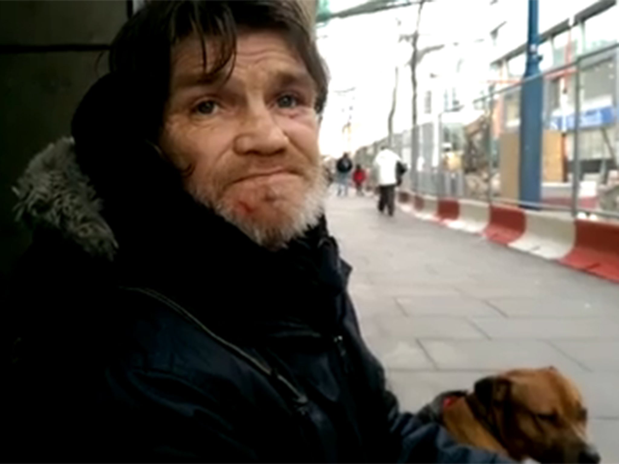 Homeless man John Jones has criticised the spikes