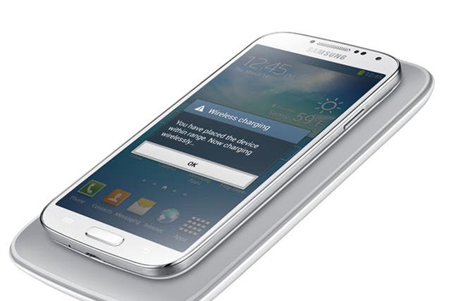 The Galaxy S5, which supports wireless charging but only with an additional accessory