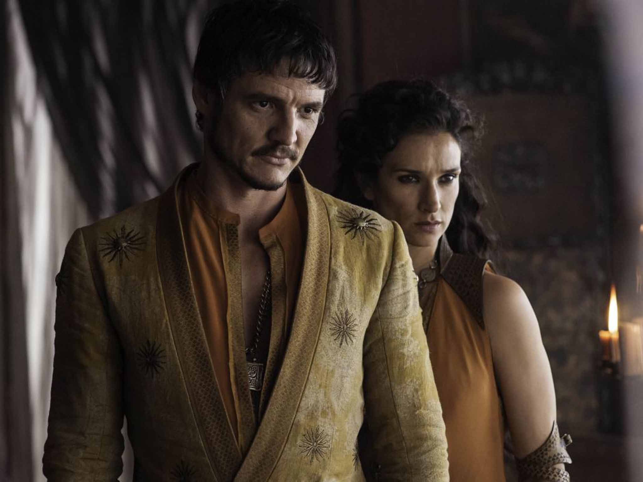 Indira Varma with Pedro Pascal in 'Game of Thrones'