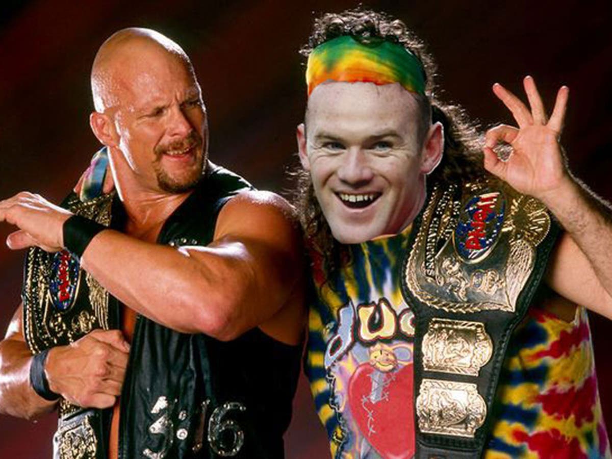 Wayne Rooney Says He Will Team Up With Stone Cold Steve Austin To Face Bad News Barrett And Preston S Kevin Davies At Wrestlemania The Independent The Independent