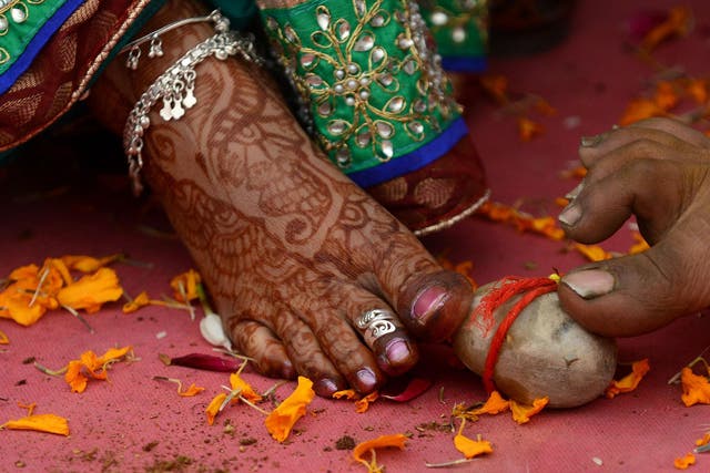 A Hindu wedding ceremony: there are online forums where gay people post looking for marriage-of-convenience partners