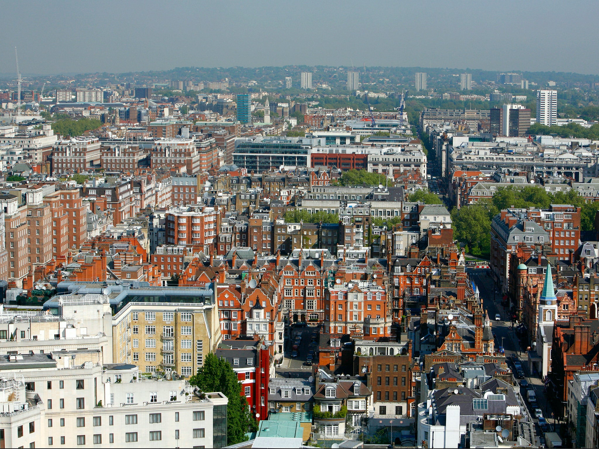 A roofline view of Mayfair
