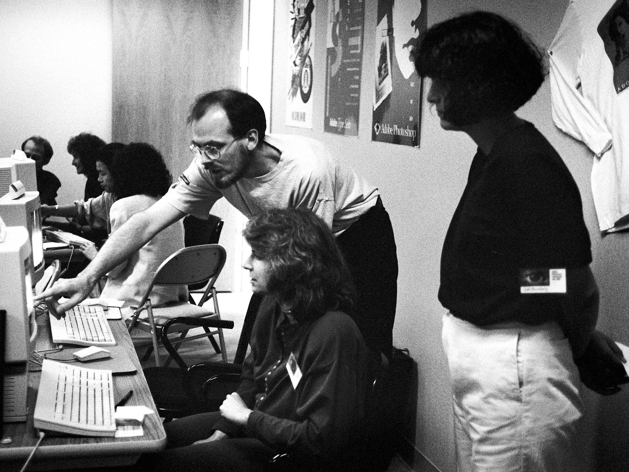 Team works on an early version of Photoshop. Photo: Doug Menuez/Stanford University Libraries/Contour by Getty