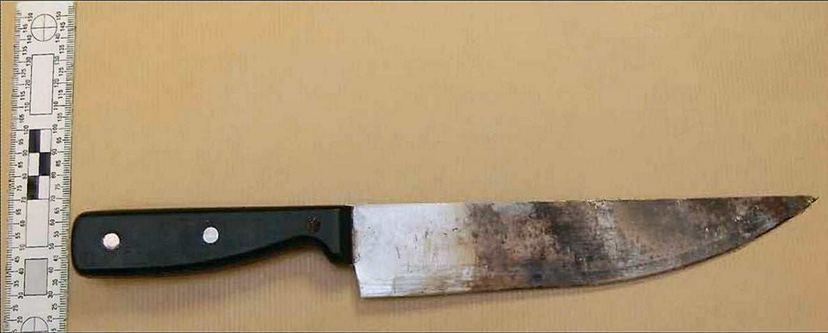 A knife which was shown in court during the trial of Brusthom Ziamani