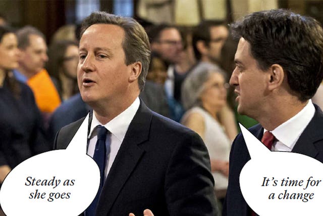 Forever blowing bubbles: David Cameron and Ed Miliband say what they think we want to hear, whether or not it’s what they want to say