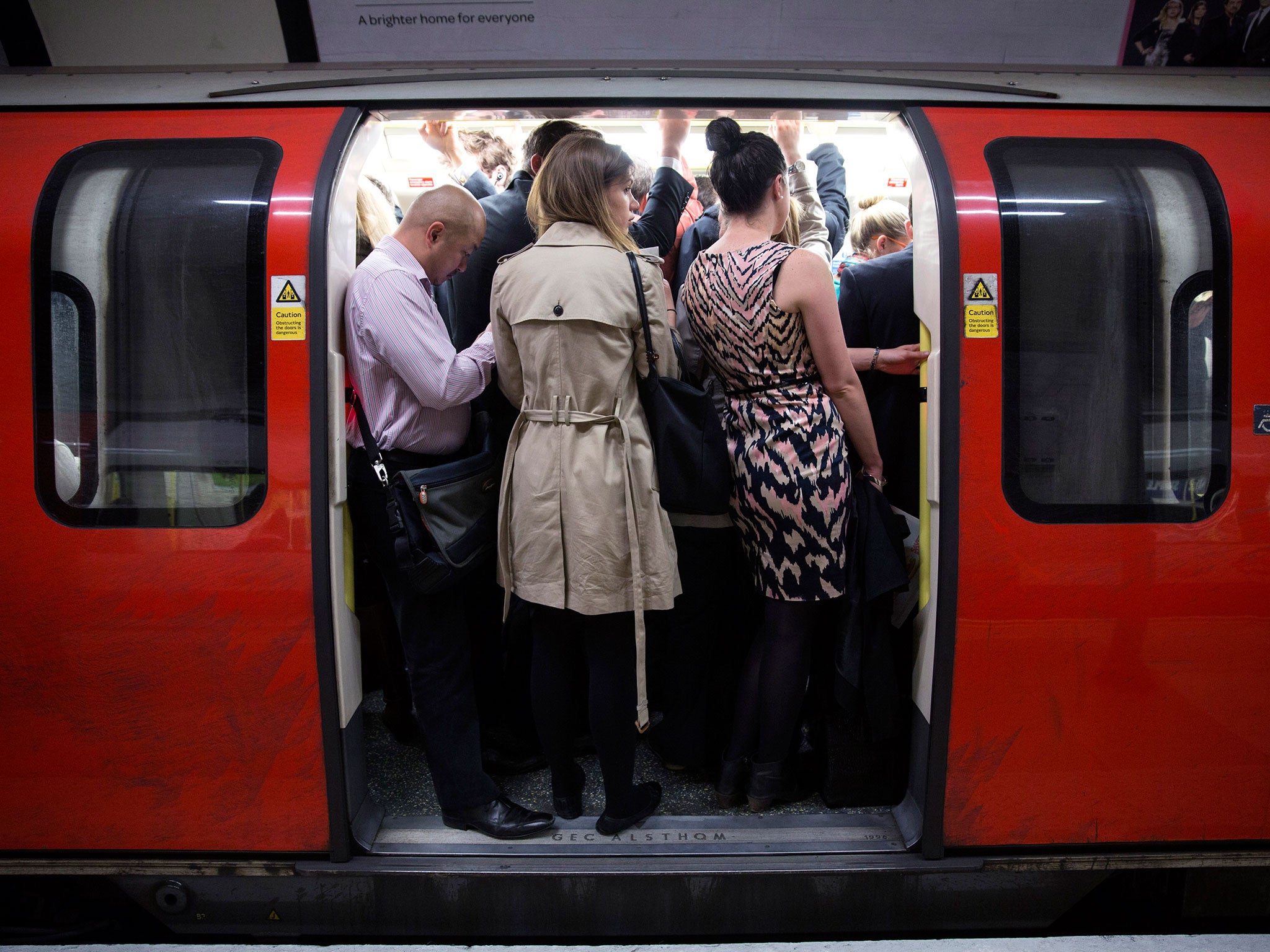 Commuters travel on the northern line