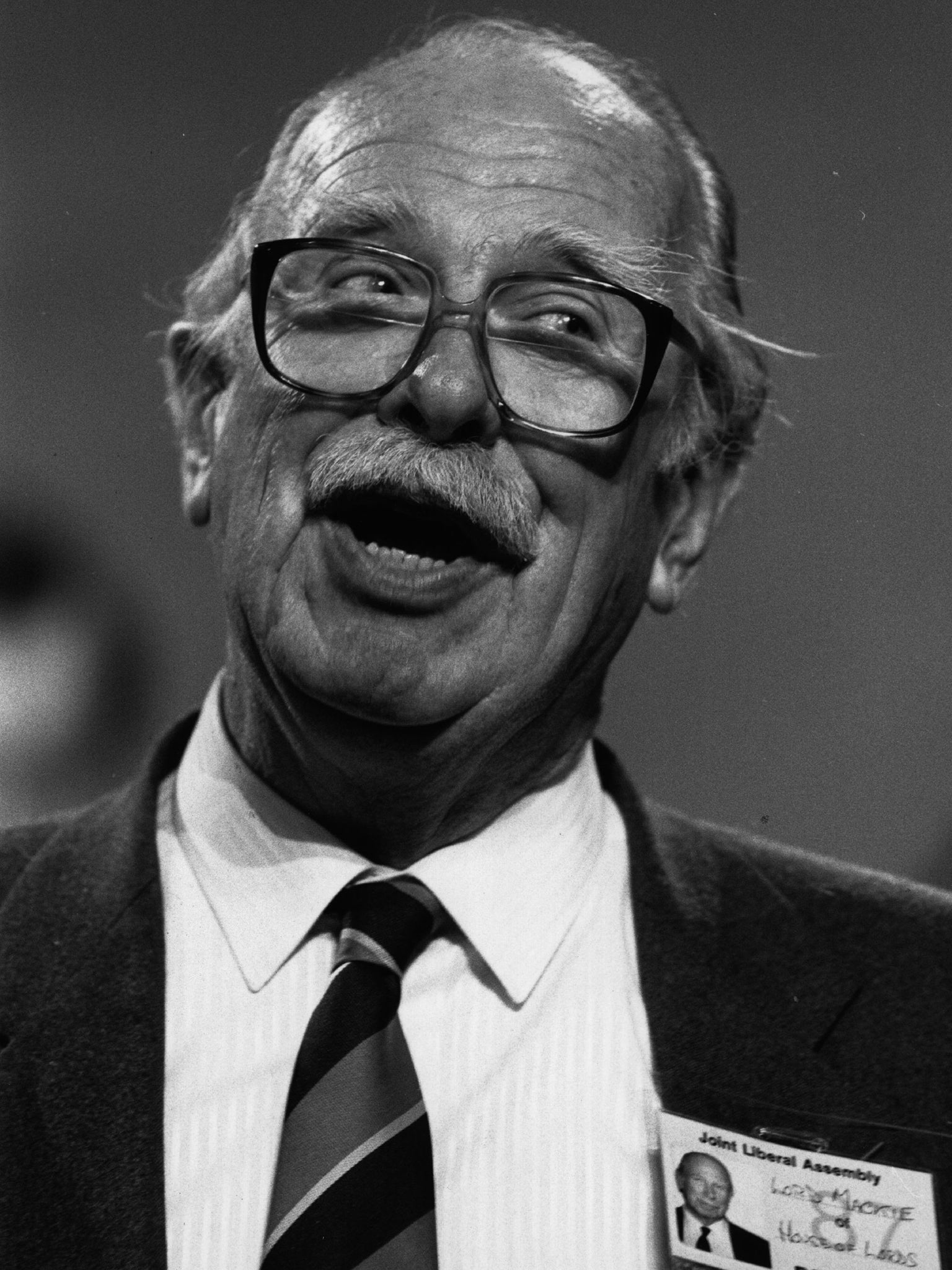 Highly popular: Mackie at the Liberal Party Conference in 1987