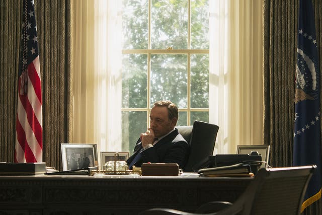 Kevin Spacey as a ruthless Frank Underwood in 'House of Cards'