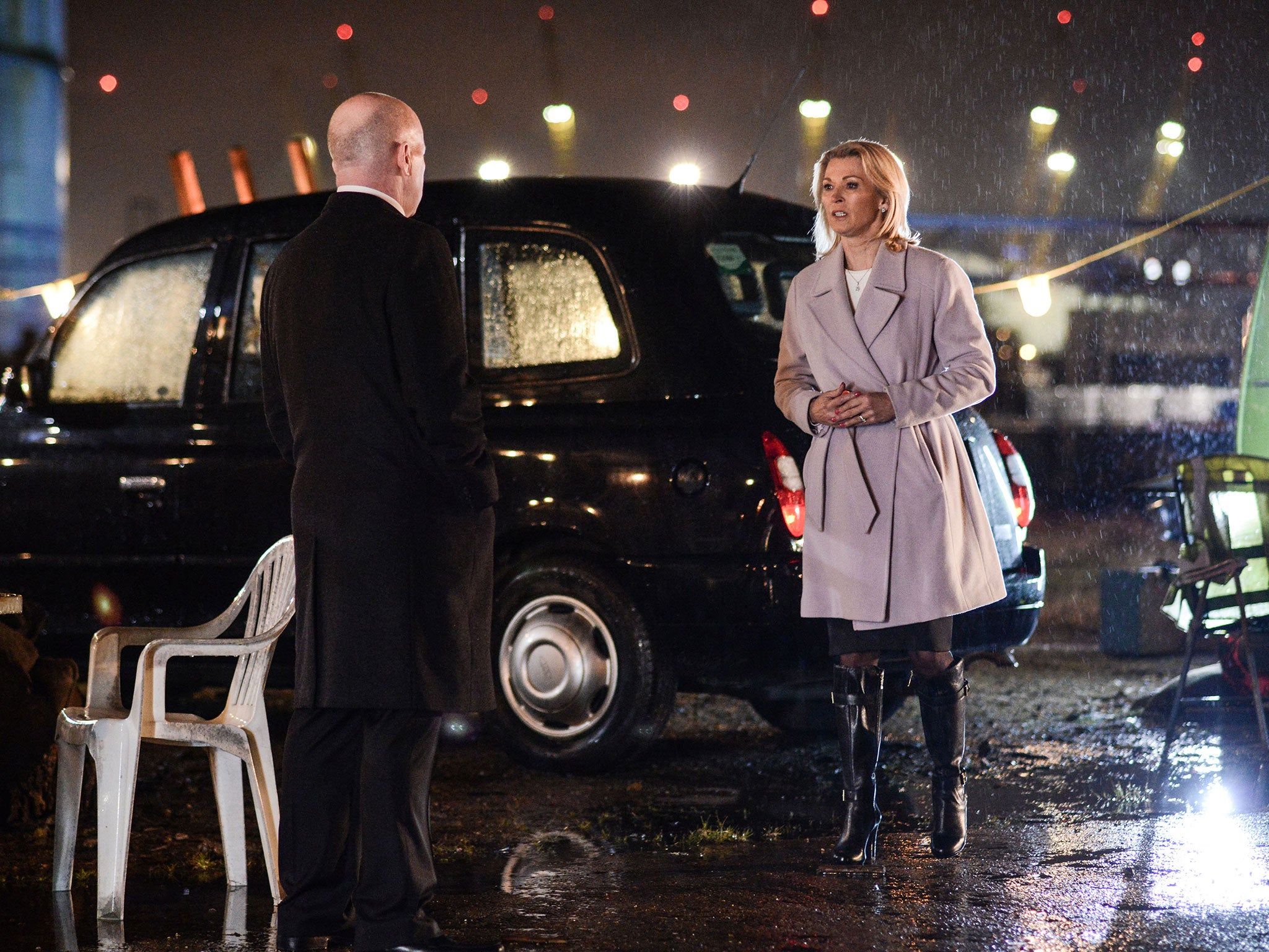 Phil Mitchell played by Steve McFadden, meets Kathy Beale played by Gillian Taylforth