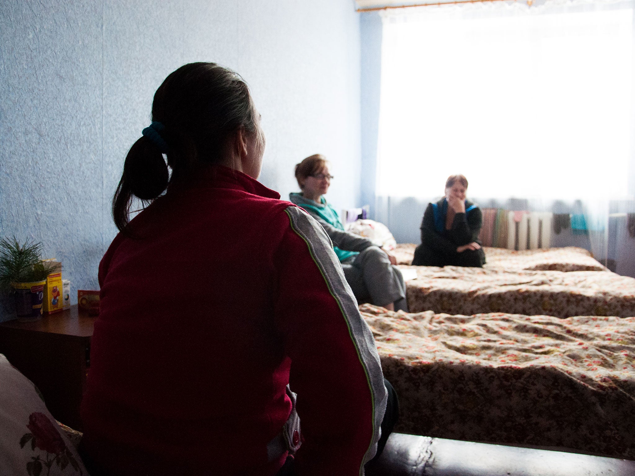 More than 350 people live in the sanatorium of Svetagorsk, around 100 kms north of the frontline