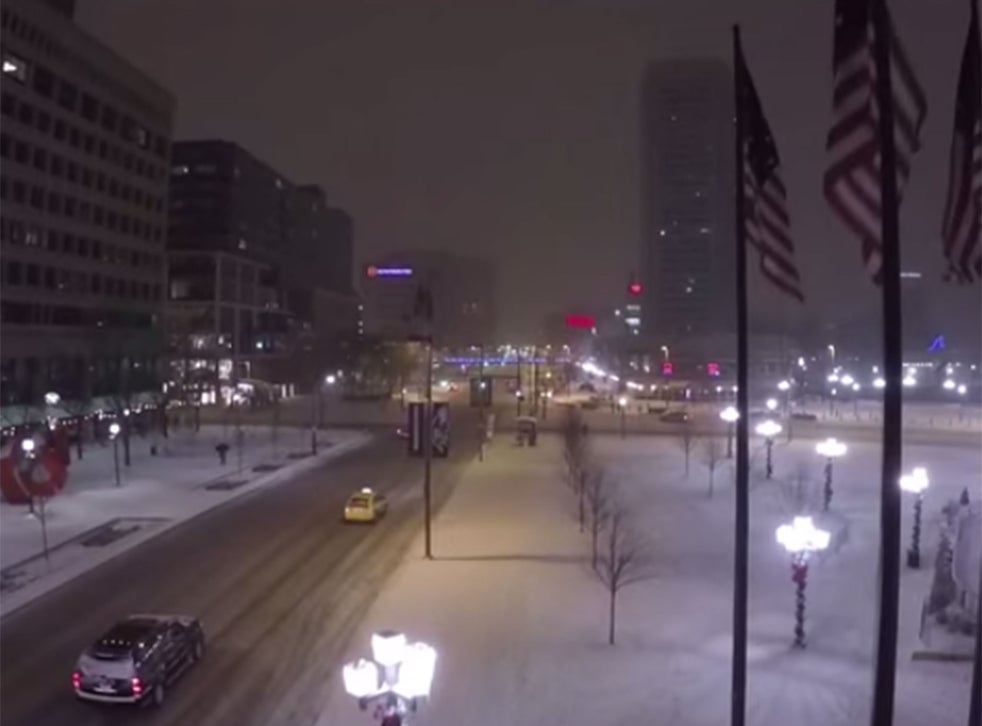 Breathtaking drone footage shows Baltimore during snowstorm The