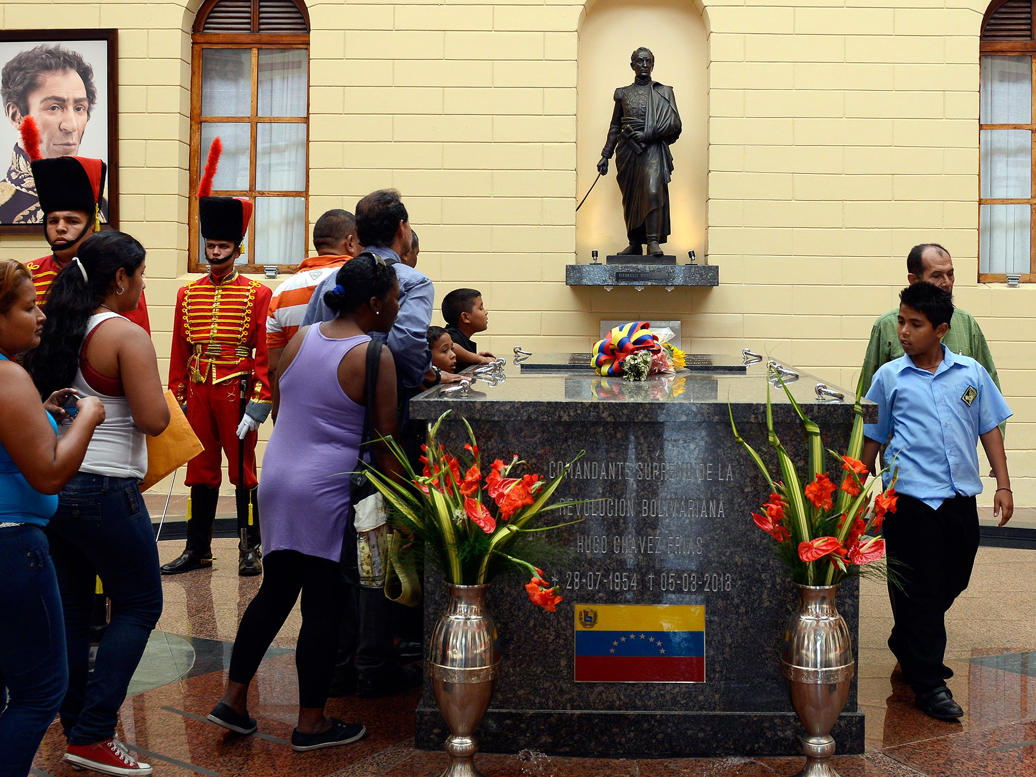 Hugo Chavez's black marble tomb, overlooking Caraca (AFP/Getty)