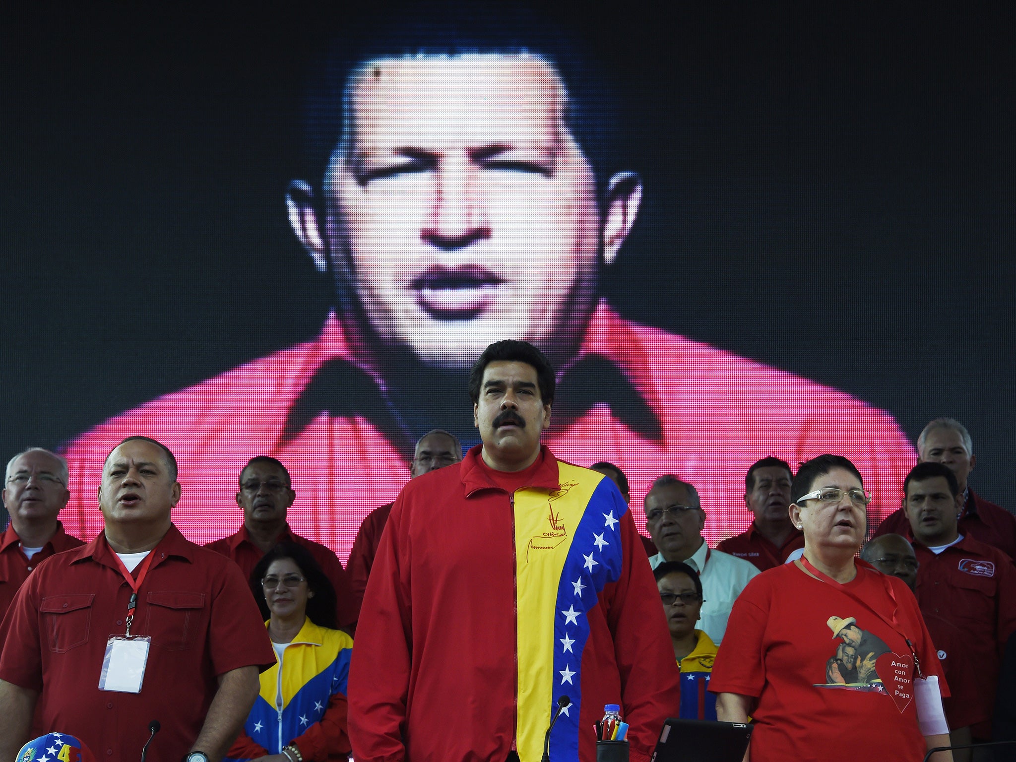 President Maduro has seen his support fall to 22 per cent (AFP/Getty)