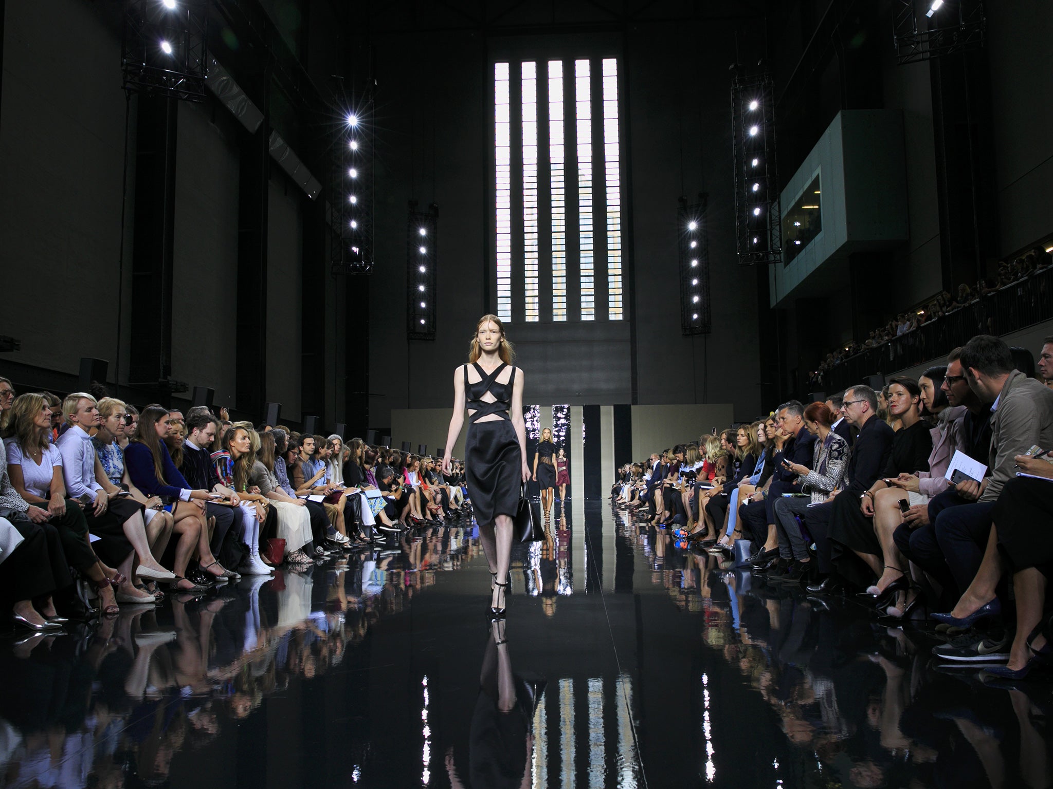 A catwalk show by Christopher Kane at London Fashion Week
