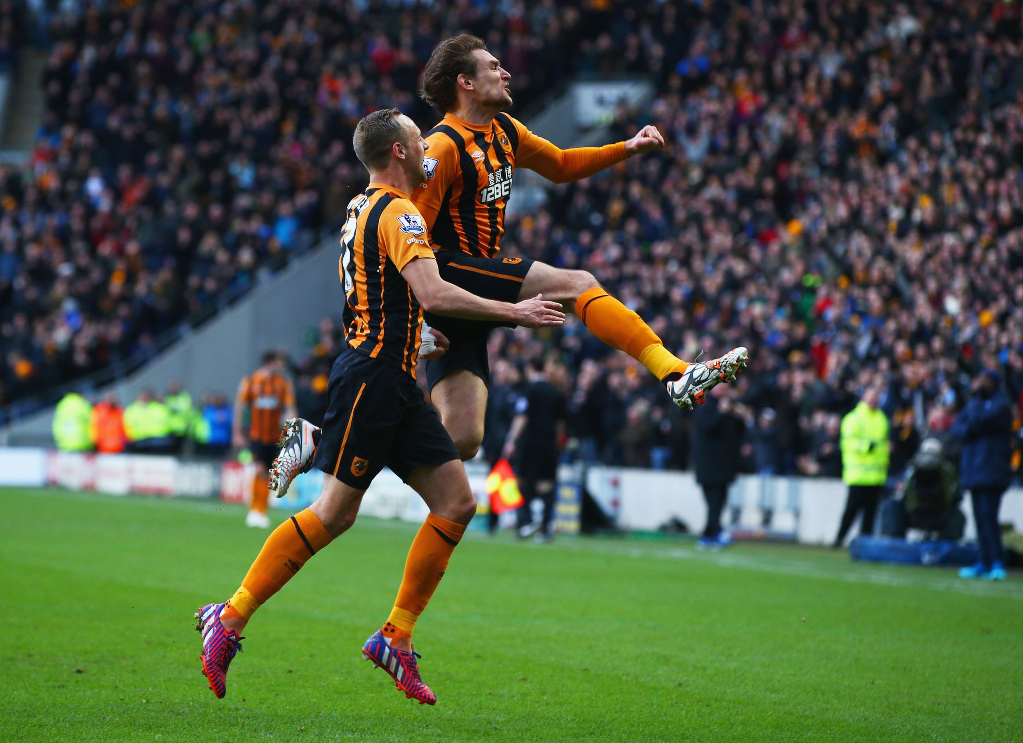 Nikica Jelavic put the Tigers ahead in the first half