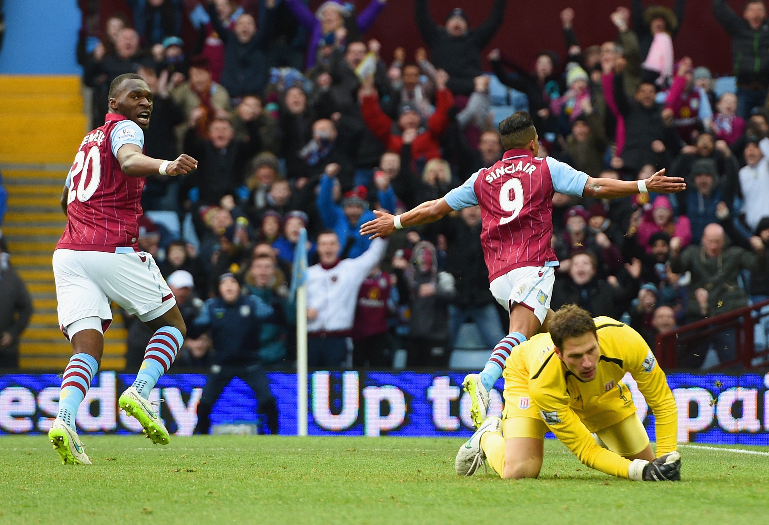 Scott Sinclair put Aston Villa head in the first half