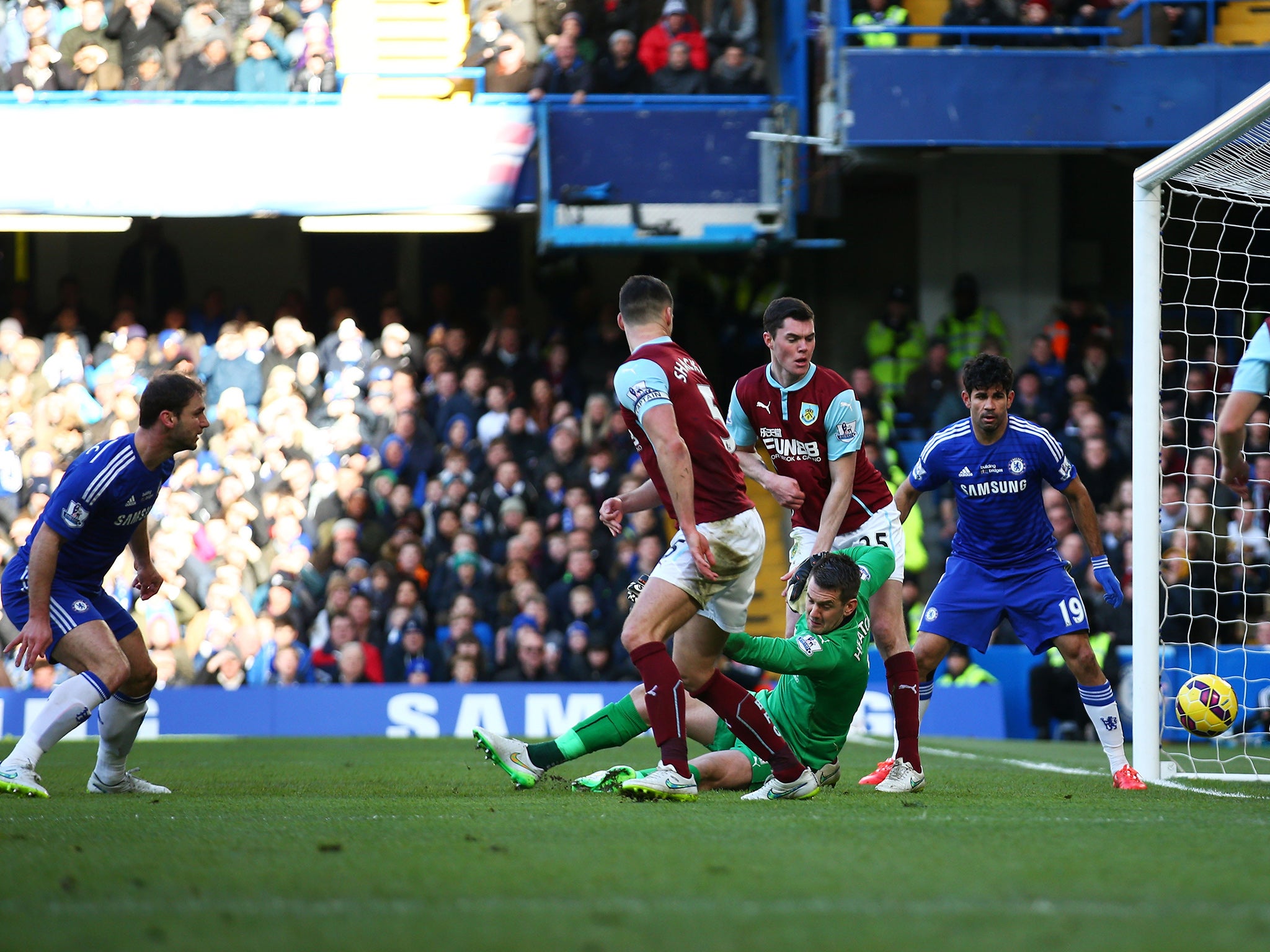 Branislav Ivanovic headed Chelsea into an early lead after good work from Eden Hazard