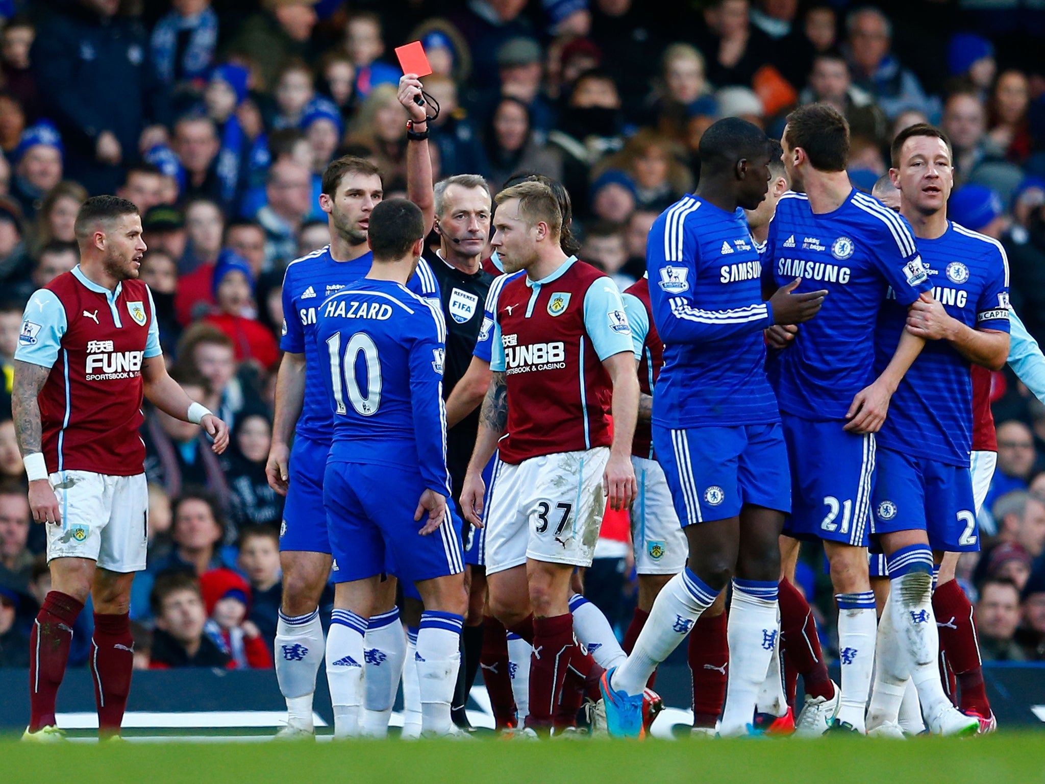 Premier Bedrift garage Chelsea 1 Burnley 1: Nemanja Matic's red card cost his team the game - and  maybe more games to come | The Independent | The Independent