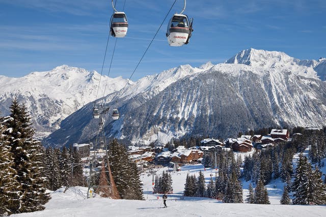 The Courchevel 1850 ski resort in the French Alps