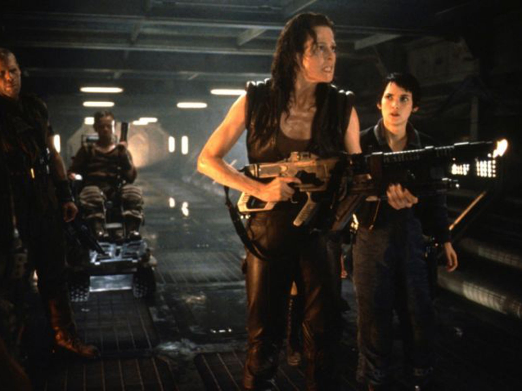 Sigourney Weaver, as Ripley, in Alien; critics have branded the naming of action movie network Movies4Men as “offensive” and “demographic box-ticking gone mad”.