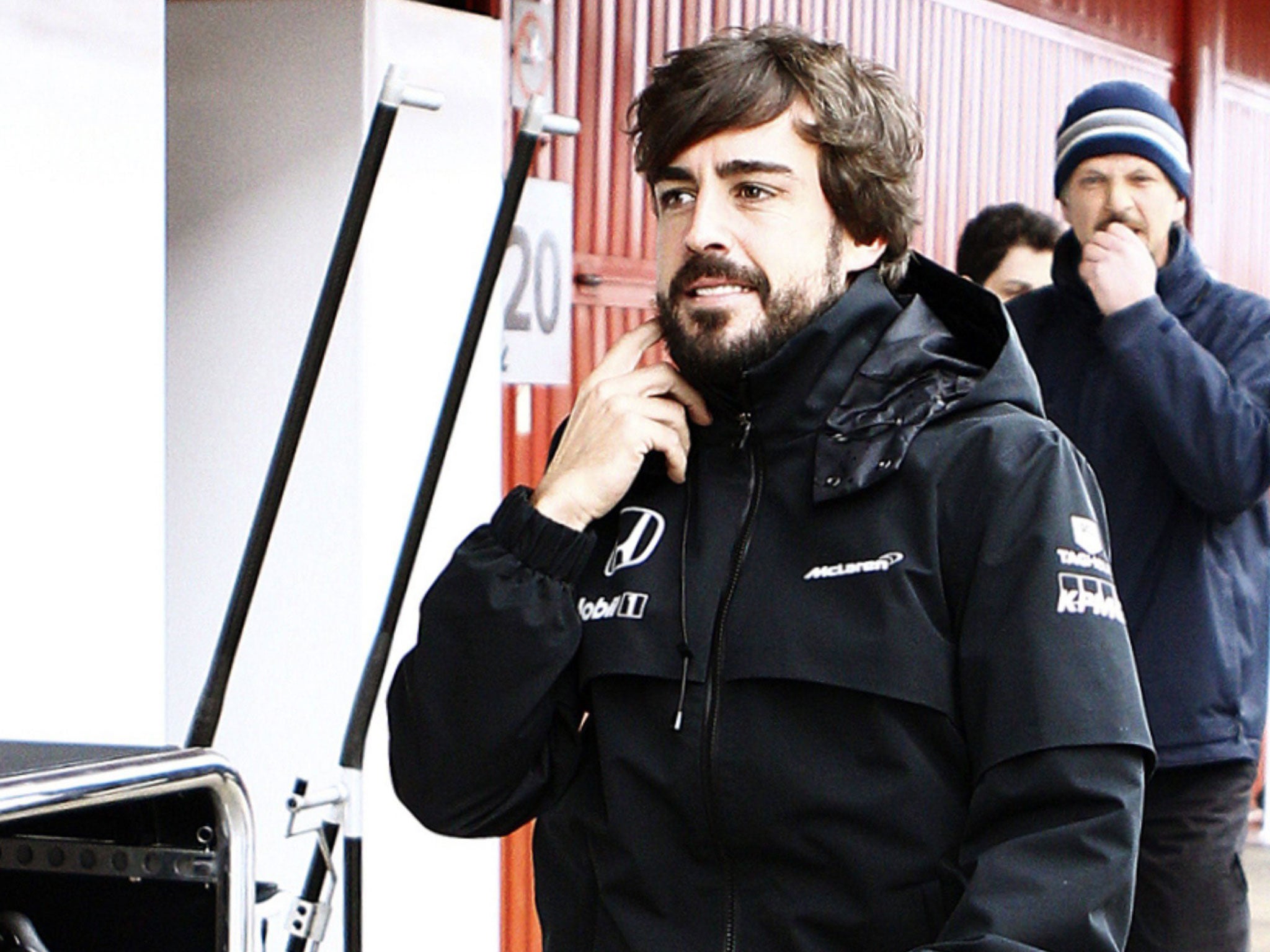 Fernando Alonso enters the circuit on Sunday
