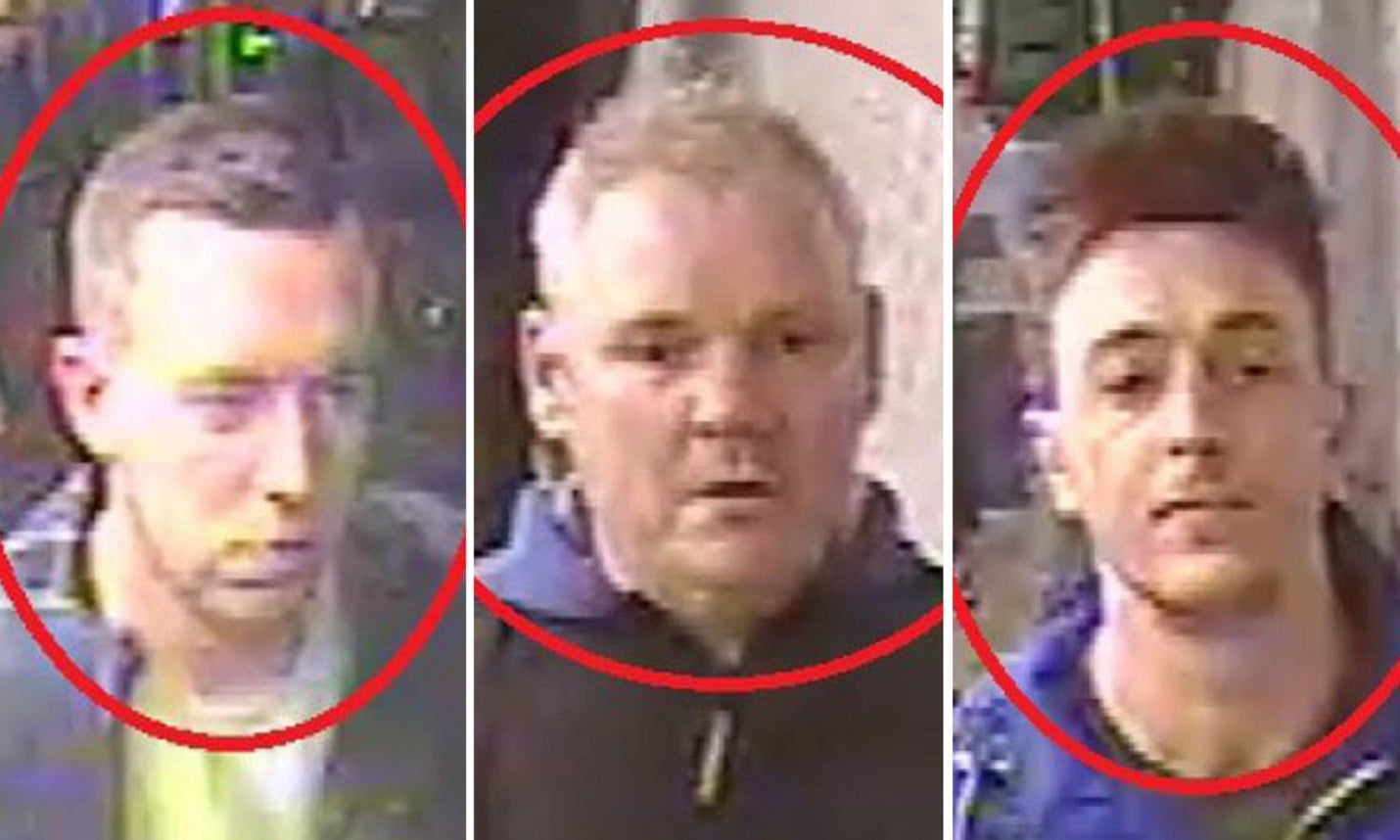 The three men identified by British police in connection with the incident.