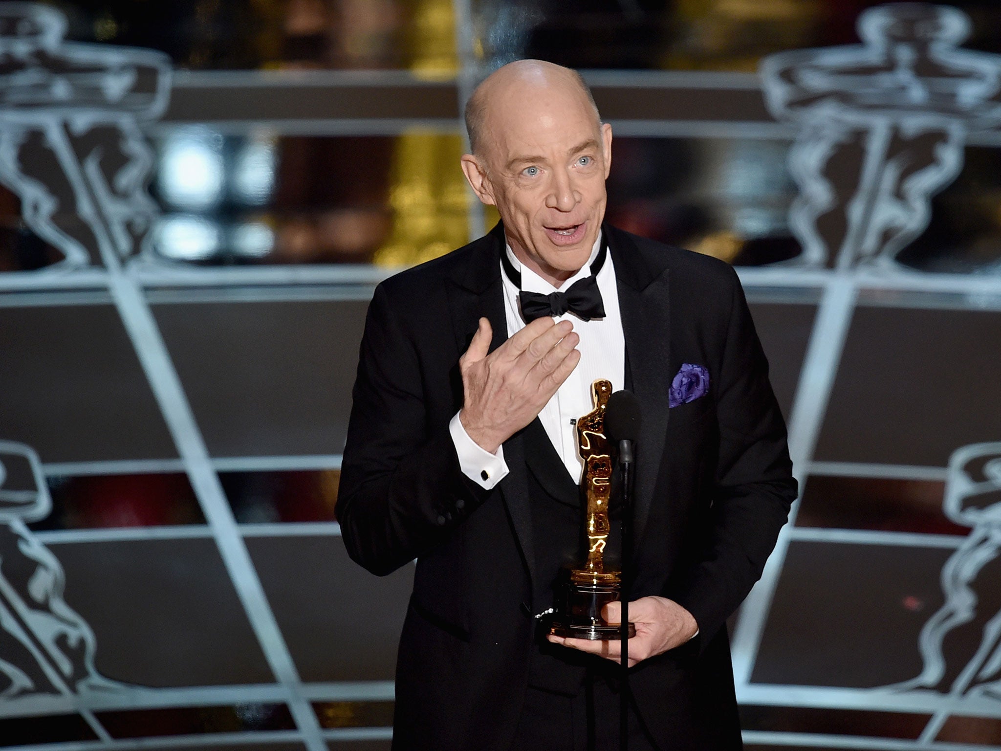JK Simmons accepting his Best Actor Award