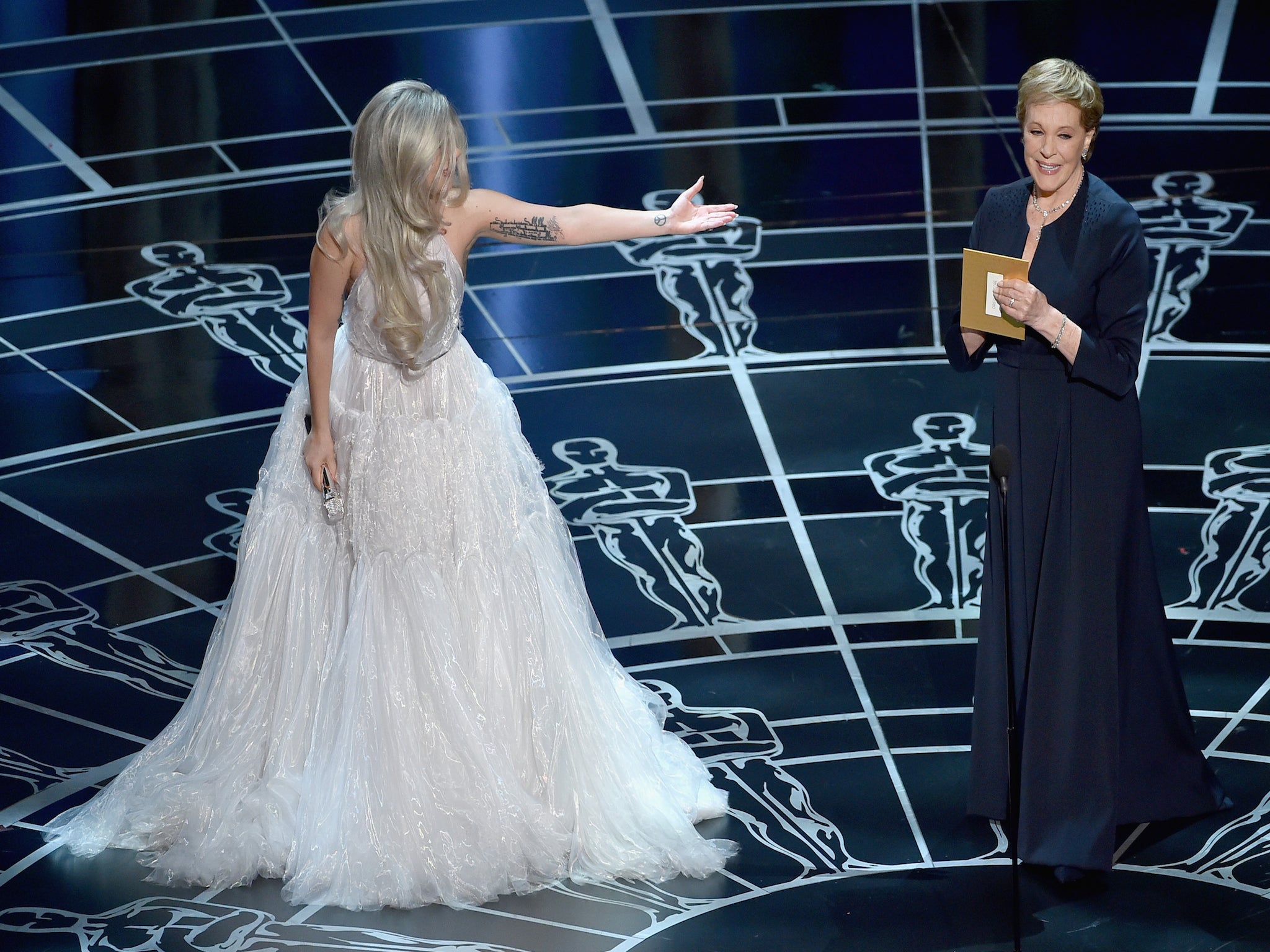 Julie Andrews led the applause for Lady Gaga