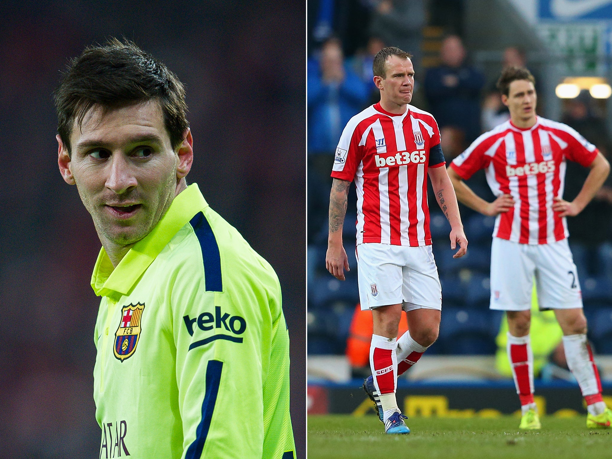 Lionel Messi and Stoke