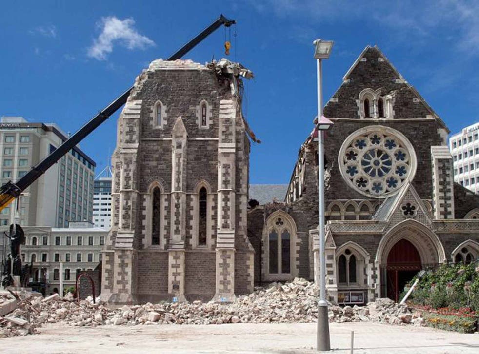 Christchurch cathedral after the 2011 earthquake. It has been deemed too damaged to repair