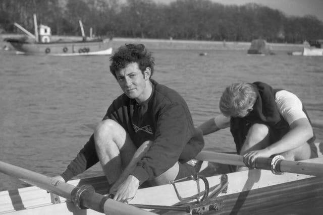 Topolski, left, in training for the 1967 Boat Race