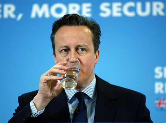 David Cameron during his speech about retirement, in Hastings on Monday