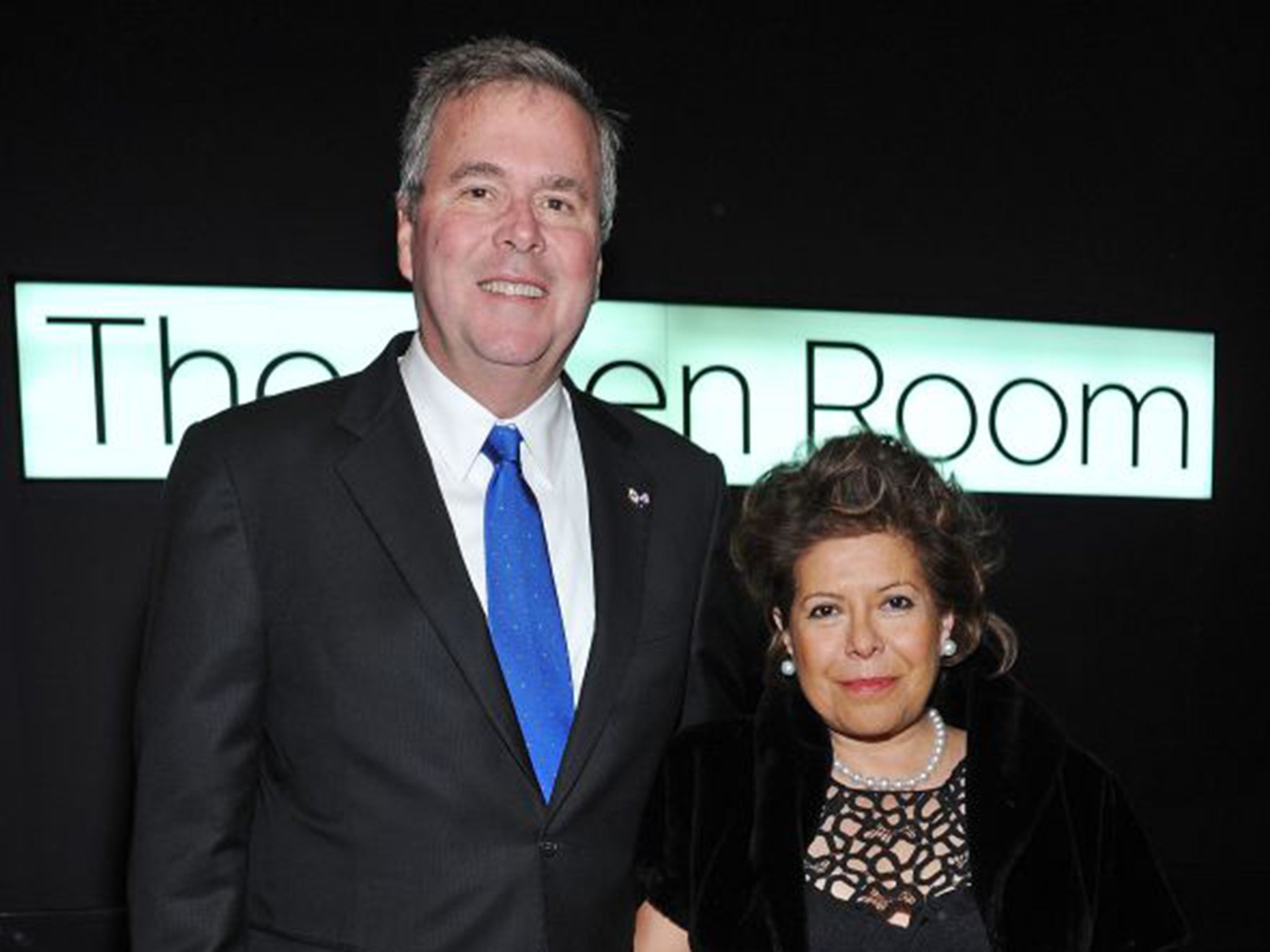 Republican Florida Governor Jeb Bush, with his wife, Columba, who is reported to have taken out a loan of $42,311 from a Florida jeweller